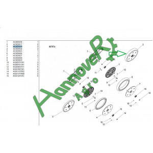 Диск резиновий 50мм Kverneland AC825818 (АС825818)